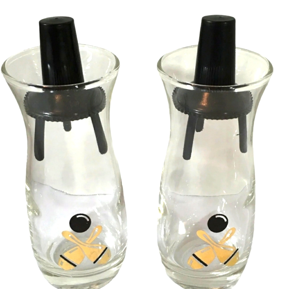 Vintage Bowling Salt & Pepper Shakers Mid Century